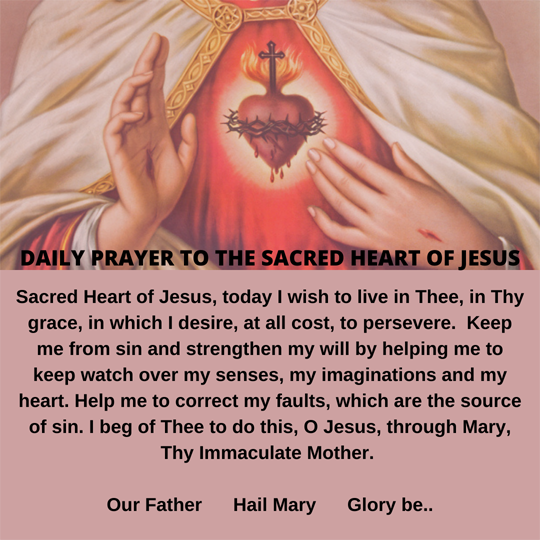 Daily Prayer to the Sacred Heart of Jesus