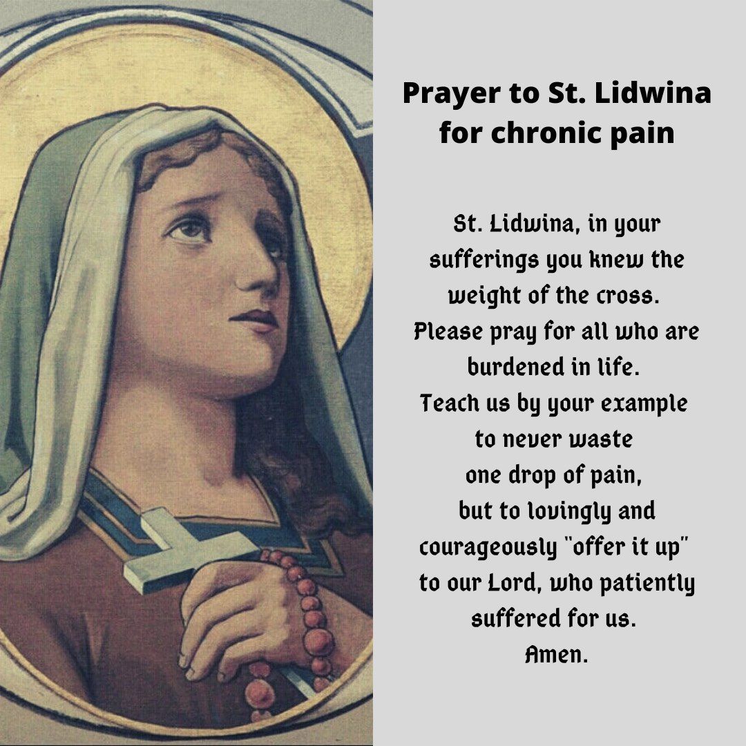 Prayer to St. Ludwina for Chronic Pain
