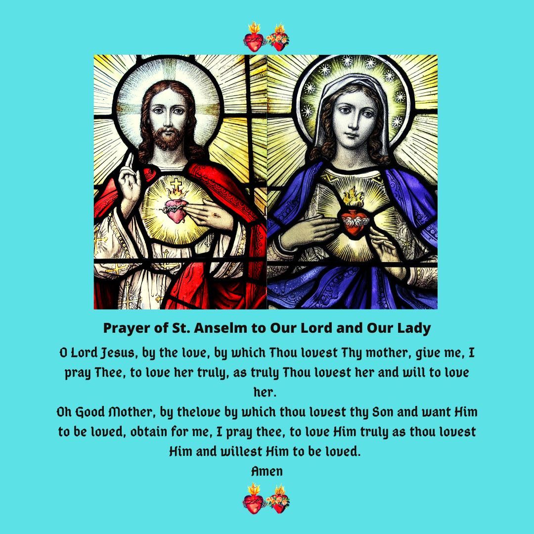 Prayer of St. Anselm to Our Lord and Our Lady