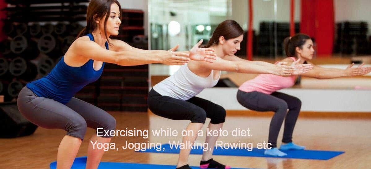 Exercising while on a keto diet.